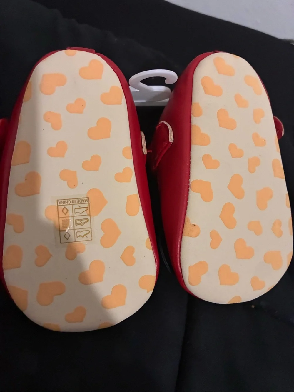 Red Minnie-Inspired Glitter Bow Mary Jane Shoes Girls Size 11